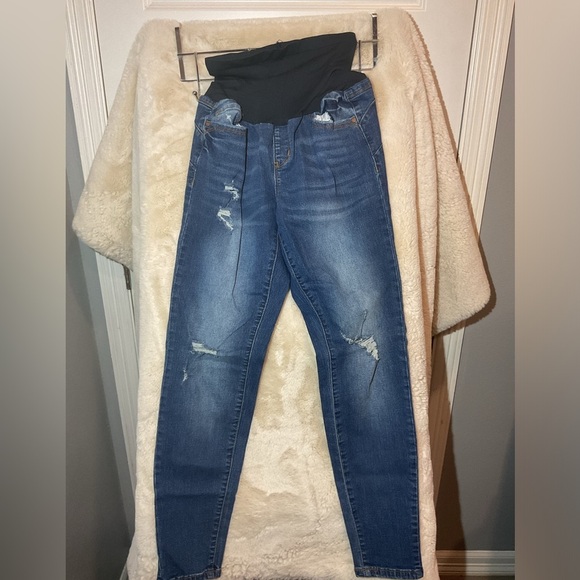 Indigo Poppy Maternity Jeans - Picture 1 of 5